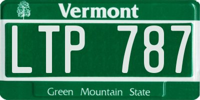 VT license plate LTP787