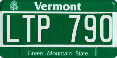 VT license plate LTP790