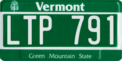 VT license plate LTP791