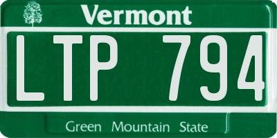 VT license plate LTP794