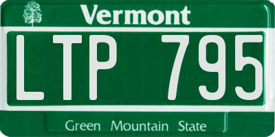 VT license plate LTP795