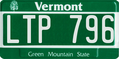 VT license plate LTP796