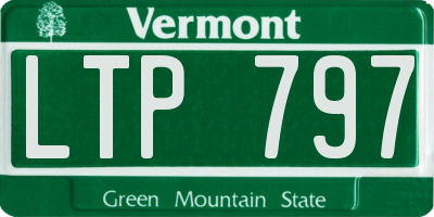 VT license plate LTP797