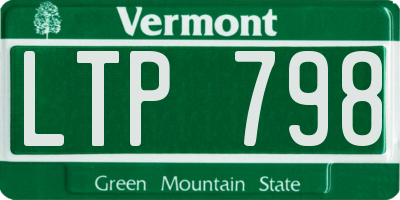 VT license plate LTP798
