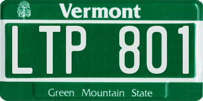 VT license plate LTP801