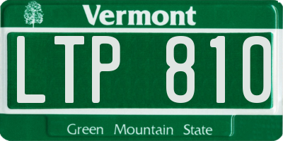 VT license plate LTP810