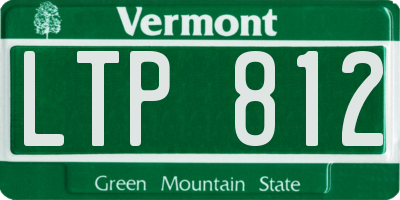 VT license plate LTP812