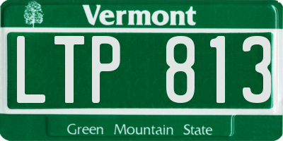 VT license plate LTP813