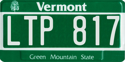 VT license plate LTP817