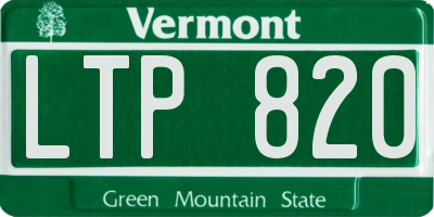 VT license plate LTP820
