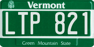 VT license plate LTP821
