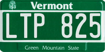 VT license plate LTP825