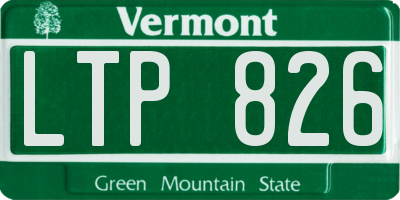 VT license plate LTP826