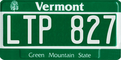 VT license plate LTP827