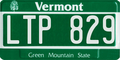 VT license plate LTP829