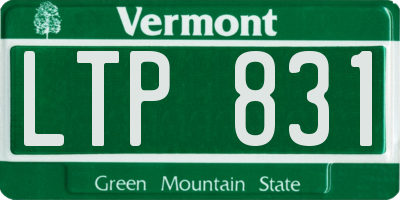 VT license plate LTP831