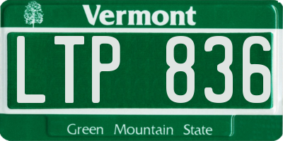 VT license plate LTP836