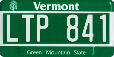 VT license plate LTP841