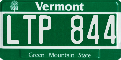 VT license plate LTP844