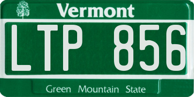 VT license plate LTP856