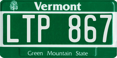 VT license plate LTP867