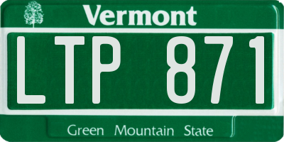VT license plate LTP871