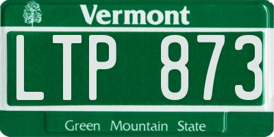 VT license plate LTP873