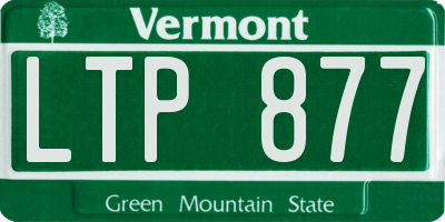 VT license plate LTP877