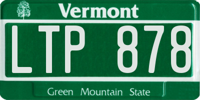 VT license plate LTP878