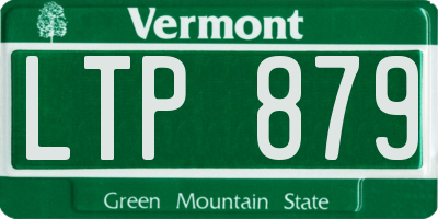 VT license plate LTP879