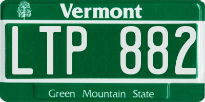 VT license plate LTP882