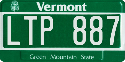 VT license plate LTP887