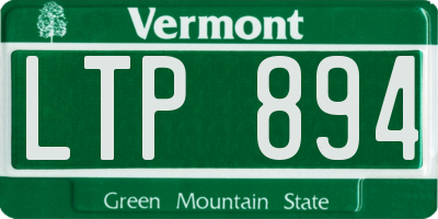 VT license plate LTP894