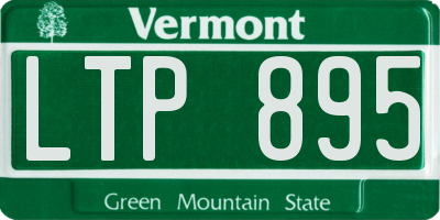 VT license plate LTP895