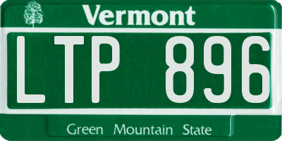 VT license plate LTP896