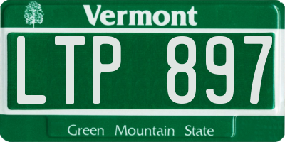 VT license plate LTP897