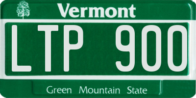 VT license plate LTP900