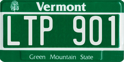 VT license plate LTP901