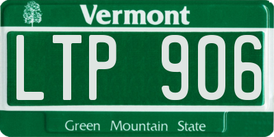 VT license plate LTP906