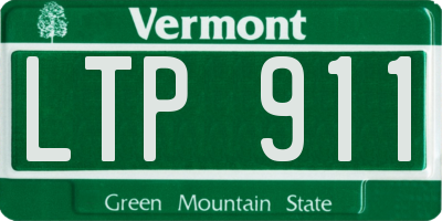 VT license plate LTP911