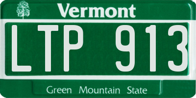 VT license plate LTP913