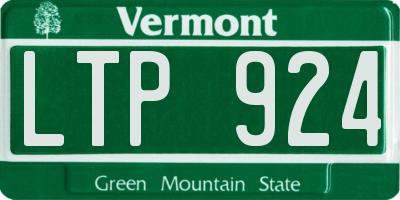 VT license plate LTP924