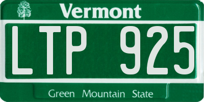 VT license plate LTP925