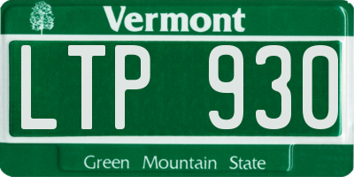 VT license plate LTP930