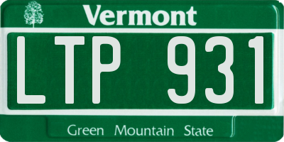 VT license plate LTP931