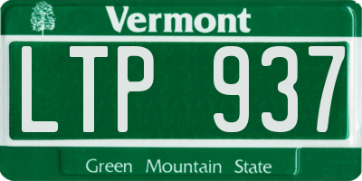VT license plate LTP937