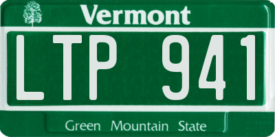 VT license plate LTP941