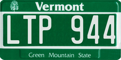 VT license plate LTP944
