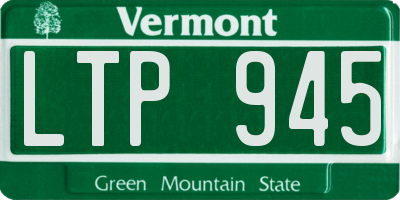 VT license plate LTP945