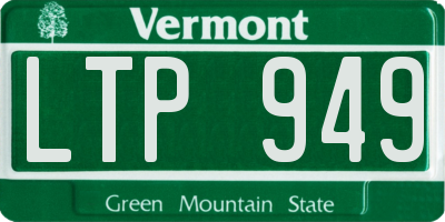 VT license plate LTP949